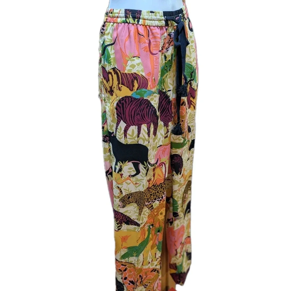J.CREW Drapey Wide-Leg Pant In Ratti® Safari Print Size 4‎ - Picture 4 of 11